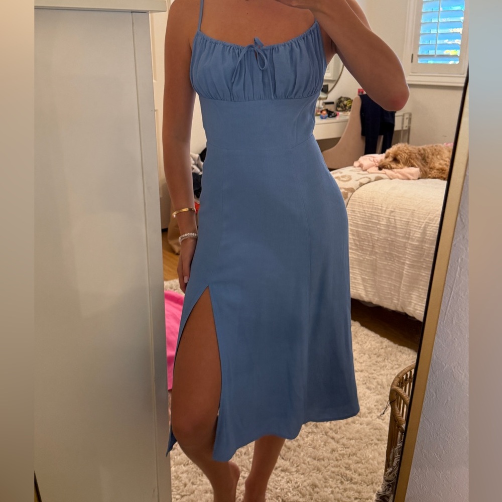 Sunday Best Sky Blue Midi Dress